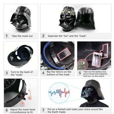 The Wearable Darth Vader Helmet with Voice Effects insctruction, how it works - moviesreplica.com - movies replica